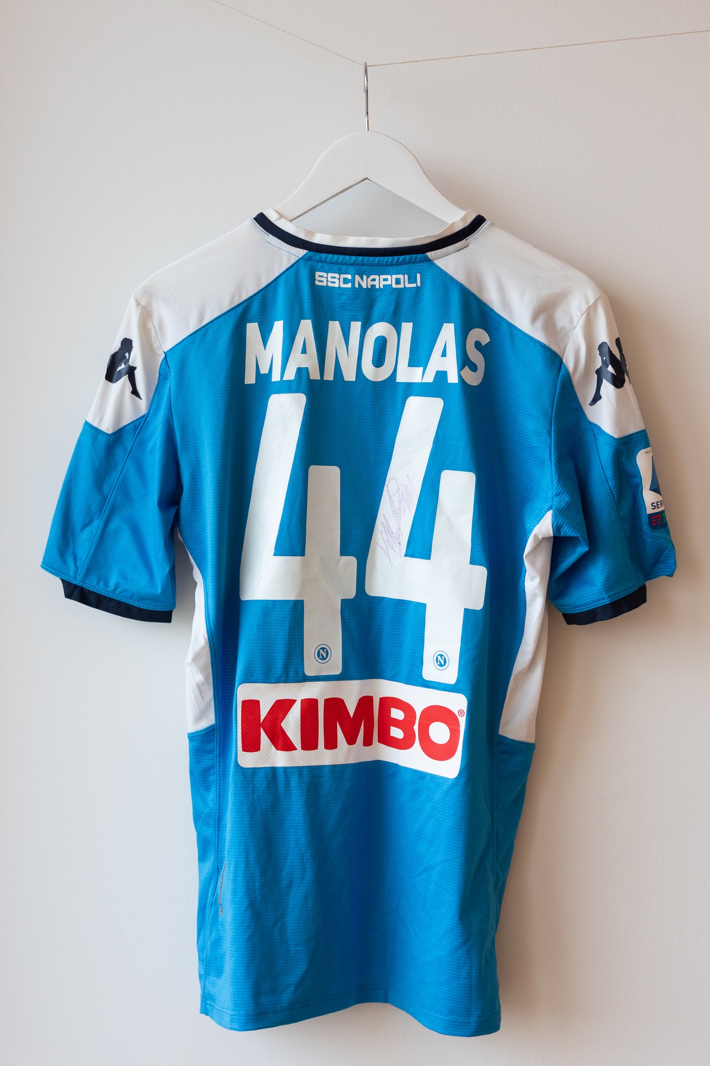 SSC Napoli Home Shirt 2019/2020 Manolas #44 SIGNED (L)