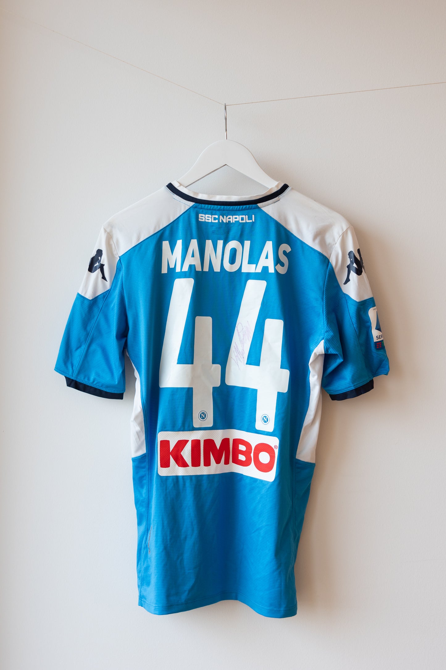 SSC Napoli Home Shirt 2019/2020 Manolas #44 SIGNED (L)